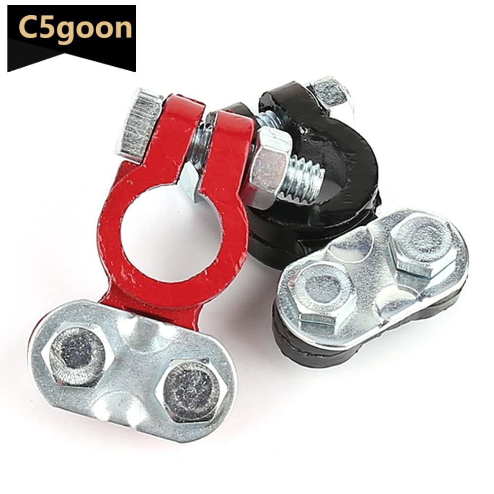 C5GOON 2Pcs Car Battery Terminals Wire Cable Clamp Top Quick Post ...