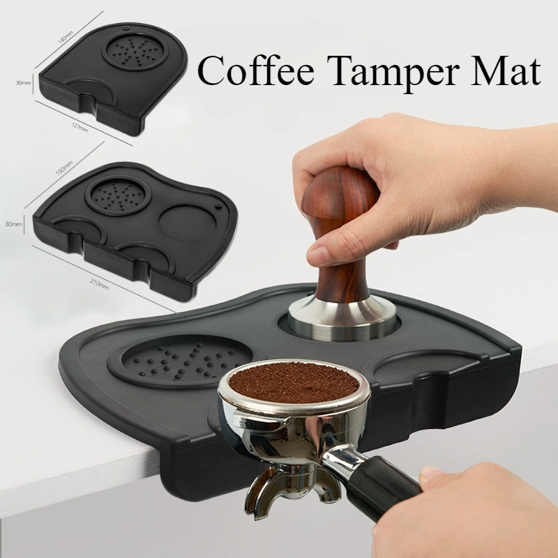 Coffee Tamper Mat Anti-slip Pad Pressed Powder Mat Silicone Espresso ...