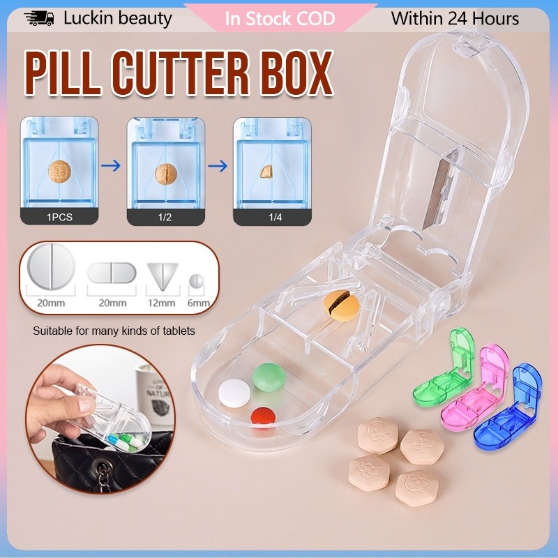 Tablet Pill Splitter Portable Splitter Pill Cutter Box Tablet Cutter ...