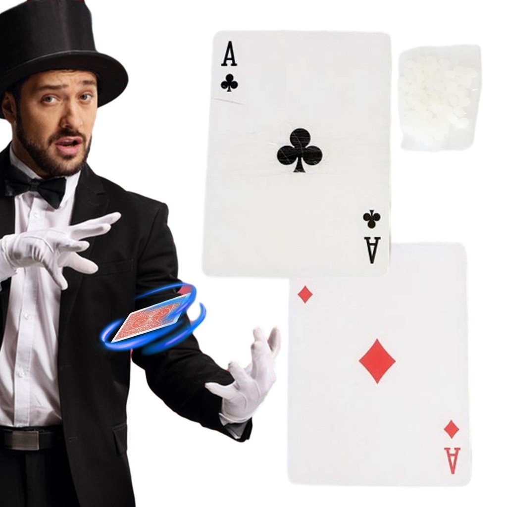 Magic Poker Cards Magic Props Card Reusable Floating Flying Playing ...