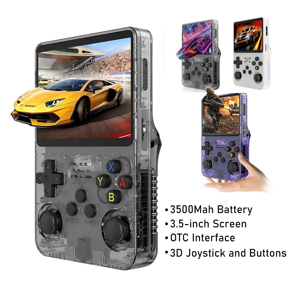 Keyboy R36S Retro Gameconsole – 21000+ Klassieke Games, 3,5 Inch IPS-scherm, Linux-systeem, 128GB, Draagbaar Cadeau Voor Gamers