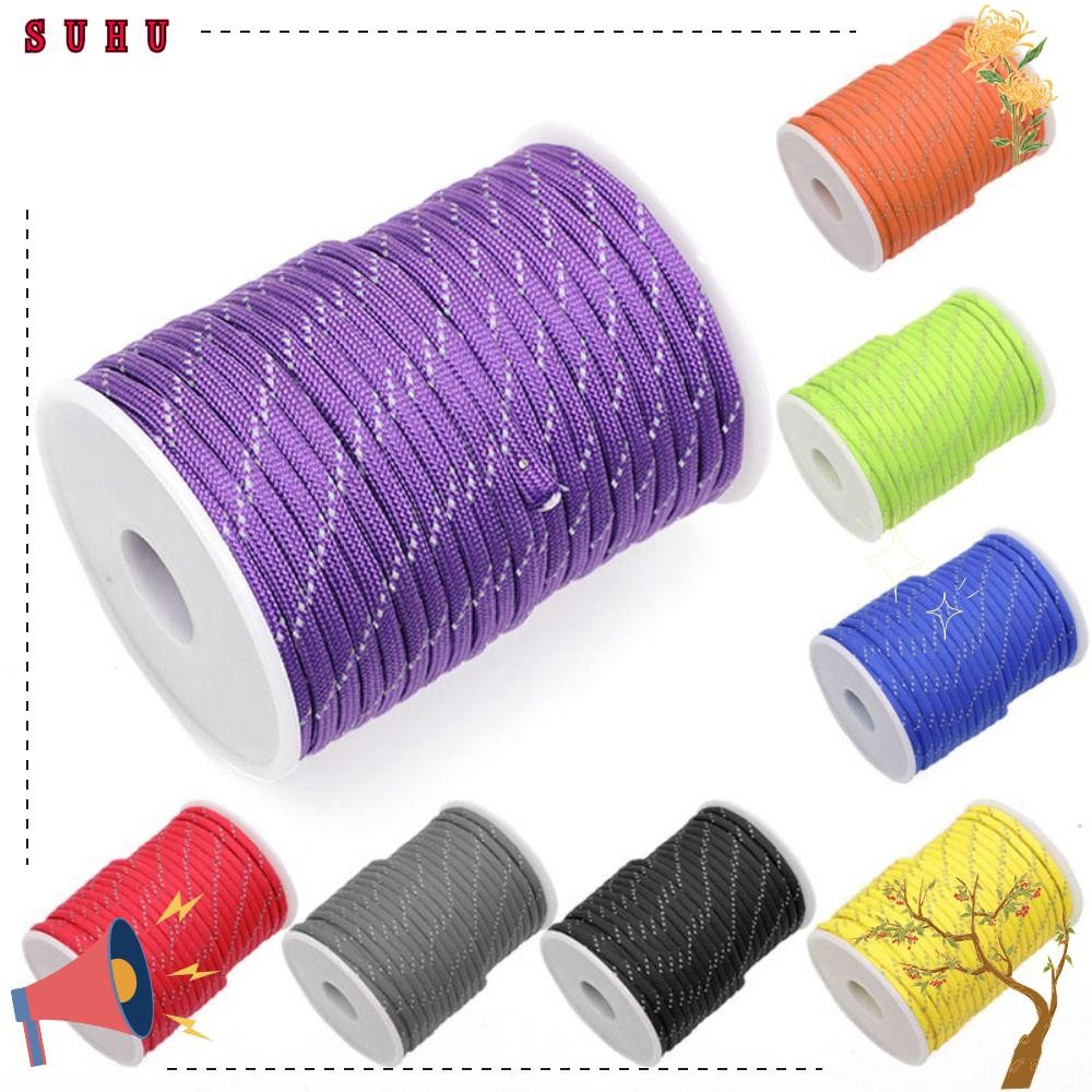 SUHU Reflective 550 Paracord Rope, 30m 4 Mm Parachute Cord Lanyard, DIY ...