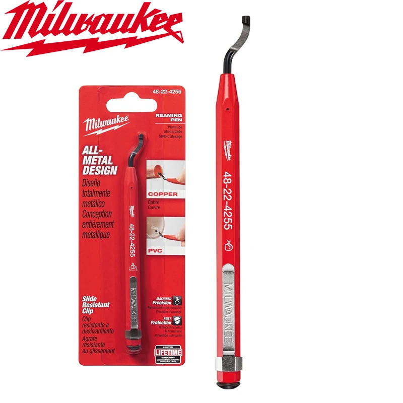 Milwaukee 48-22-4255 Reaming Pen Easy Deburring Copper Tubing PVC Slide ...