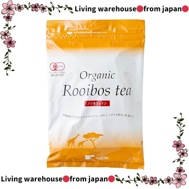 hello from japan Tea Life Organic Rooibos Tea - 101 Bags Pack (Caffeine ...