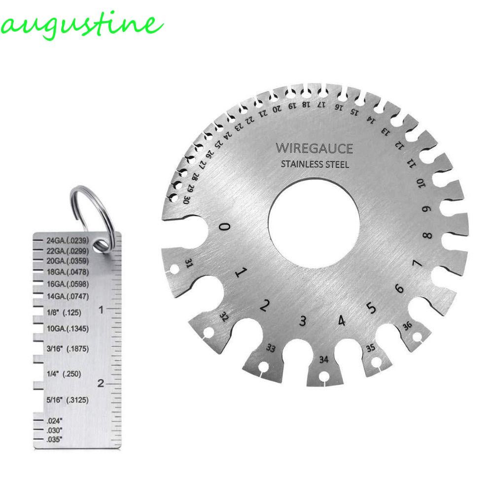 AUGUSTINE Thickness Ruler Gauge AWG SWG Stainless Steel Weld Inspection ...