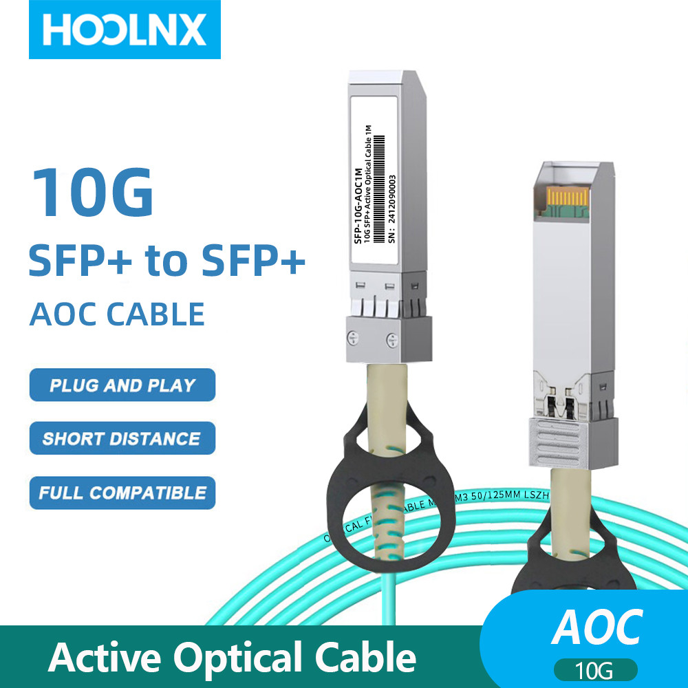 HOOLNX 10G SFP+ AOC Cable OM3 10GBASE Active Optical SFP Cable High ...
