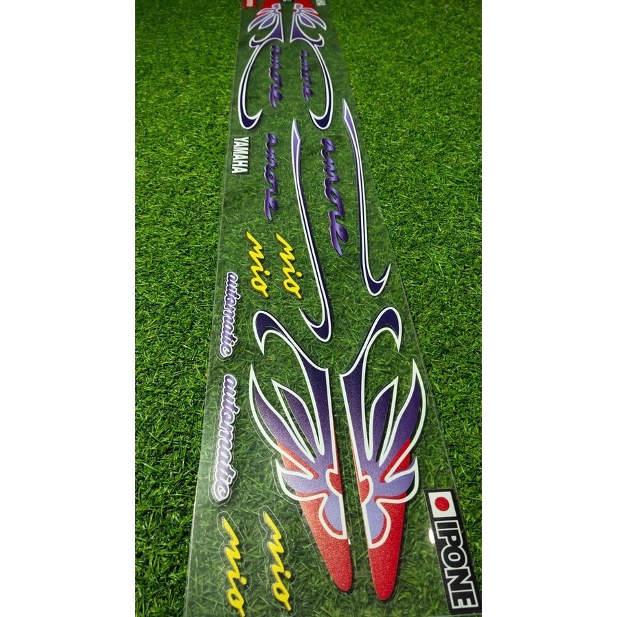 MERAH Mio Sporty Transparent Striping List of Red Violet Sticker ...