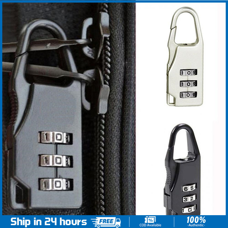 3 Digit Combination Padlock Safety Luggage Lock Secure Password Lock ...