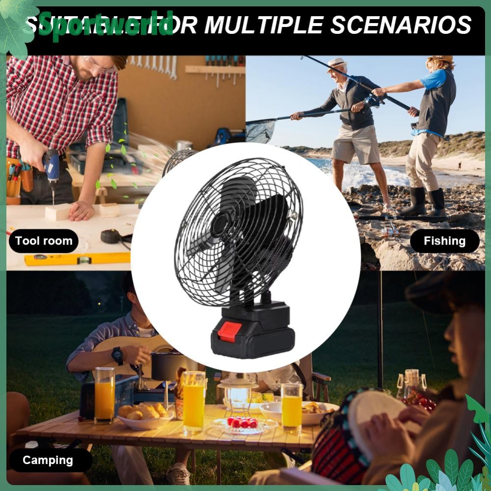 Battery Operated Fan Rechargeable High Power Electric Fan 2 Speed ...