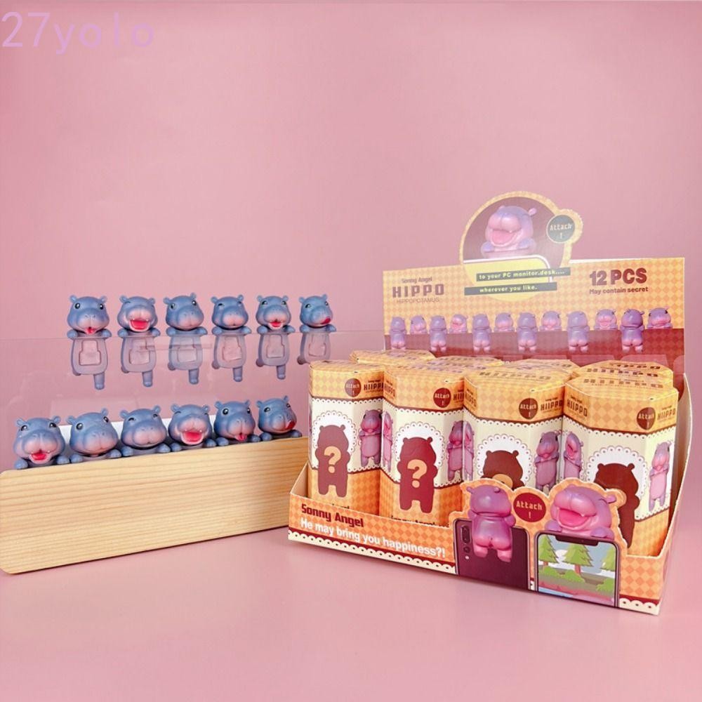 YOLO Computer Monitor Decor, 3D Desk Toy Mini Dolls Moo Deng Screen ...