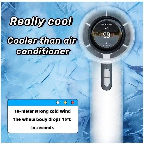 COD Portable Handheld Turbo Fan super 100 Wind Speed Adjustable Mini ...