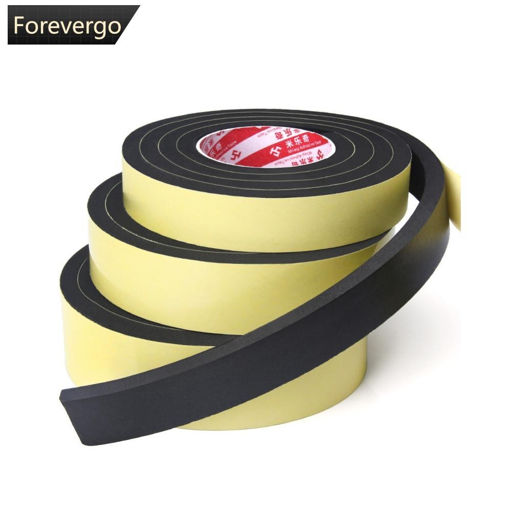 FOREVERGO 2M EVA Black Foam Sponge Rubber Strip Tape Strong Adhesive ...