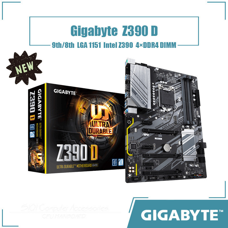 [NEW] Gigabyte Z390 D Motherboard 4×DDR4 DIMM LGA 1151 Intel Z390 ATX 9 ...