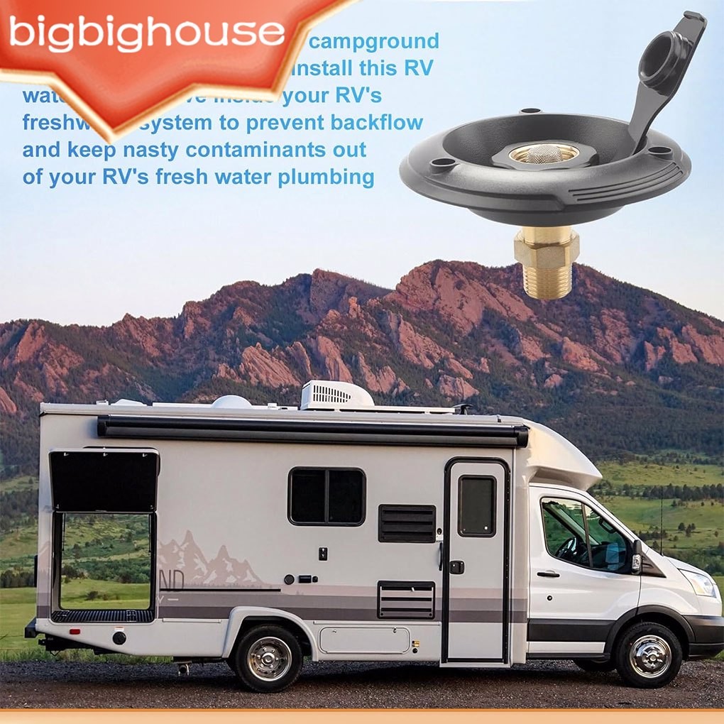 Black Flange RV City Water Fill Inlet Female To Male For Camper ...