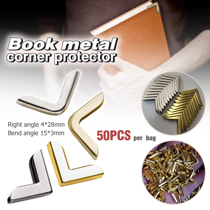 50pcs Metal Book Frame Corner Protectors Retro Albums Corner Protectors ...