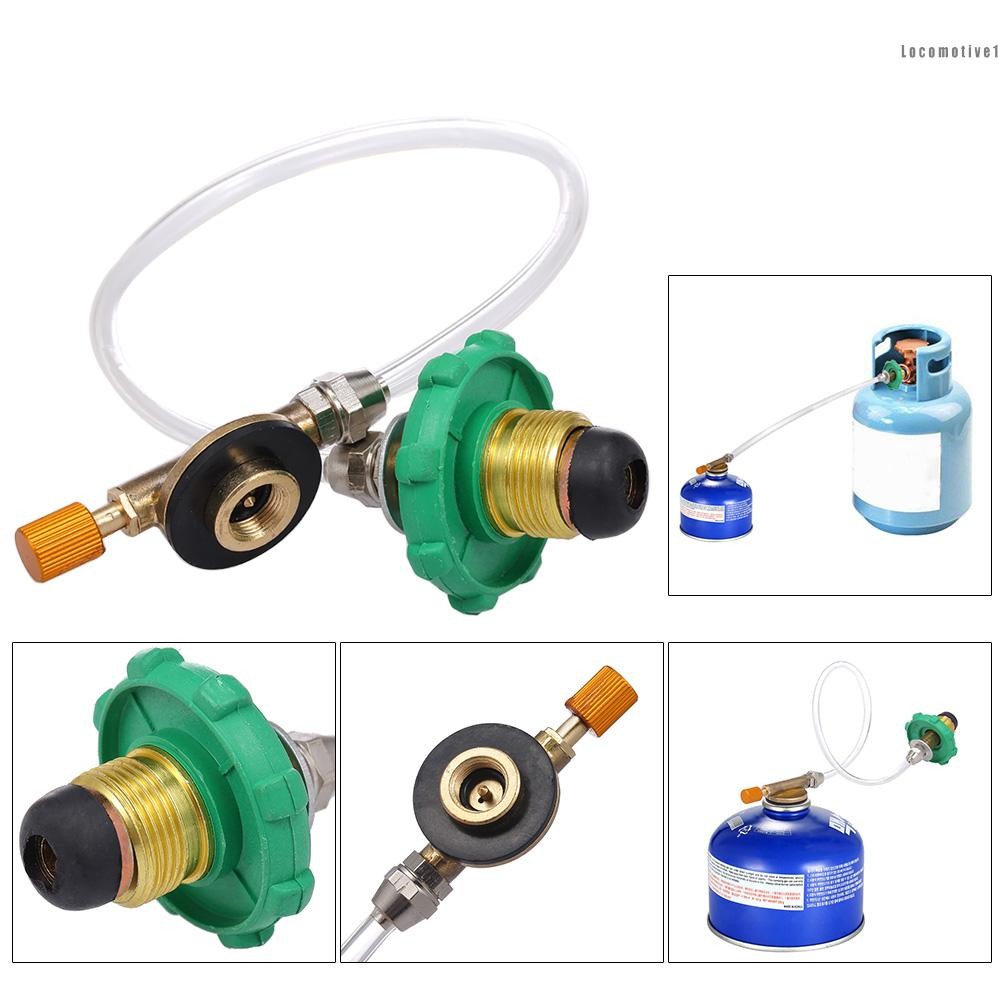 Camping Stove Propane Refill Adapter Flat Cylinder Tank Coupler Bottle ...