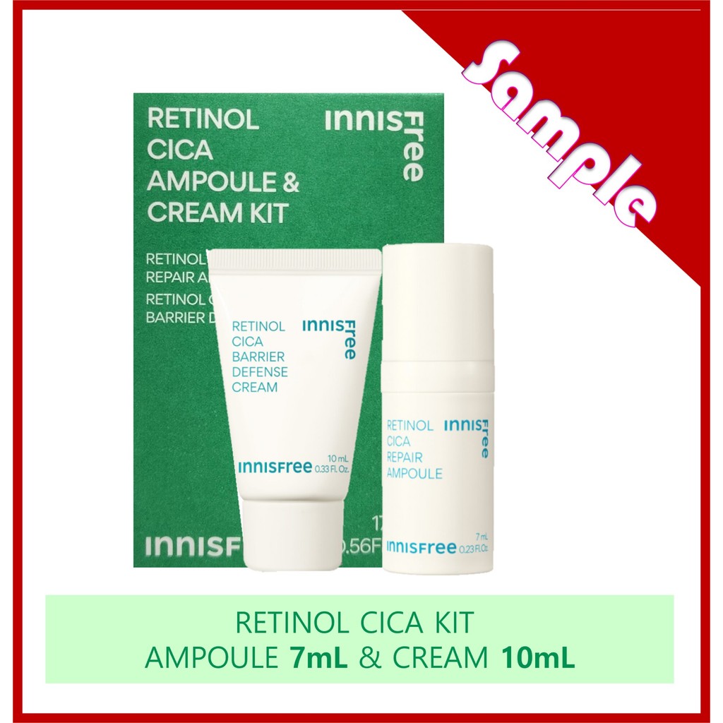 [SAMPLE] innisfree RETINOL CICA AMPOULE & CREAM KIT(Ampoule 7mL + Cream ...