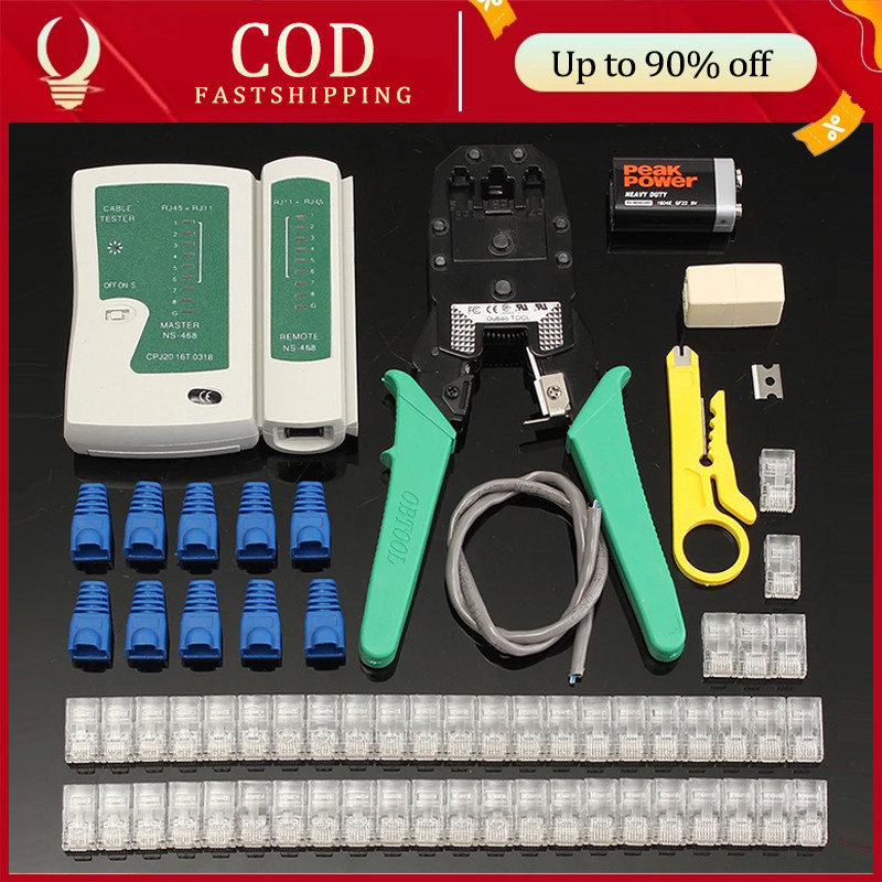 Kingdo 8 in 1 RJ45 Cat5e Cat6 Network Ethernet LAN Kit Cable Tester ...