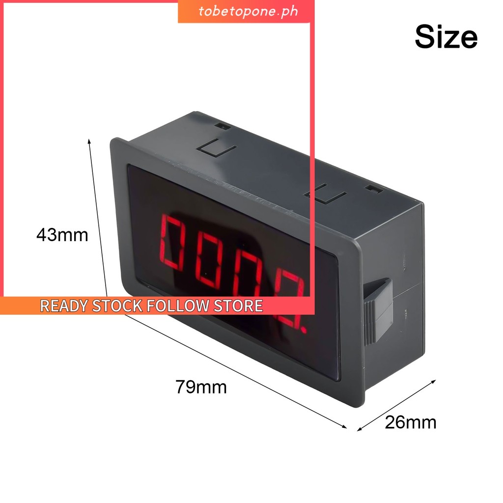 TBTOPONE ️Digital LED Tachometer AC110-230V RPM Motor Tachometer with ...