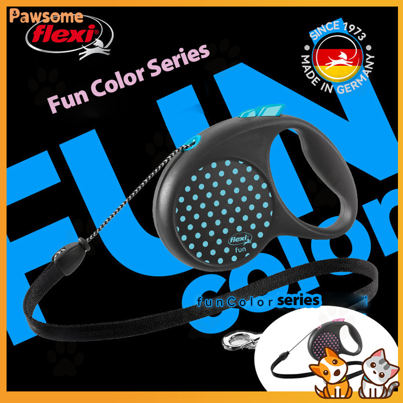 Flexi Fun Color Series Dog Leash with Automatic Extension for Small and ...