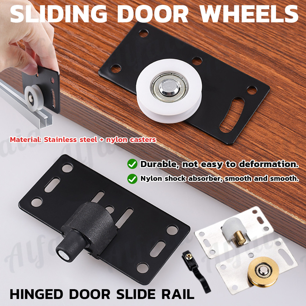 AF Hinged Door Slide Rail Wardrobe Sliding Door Rollers Nylon Hanging ...