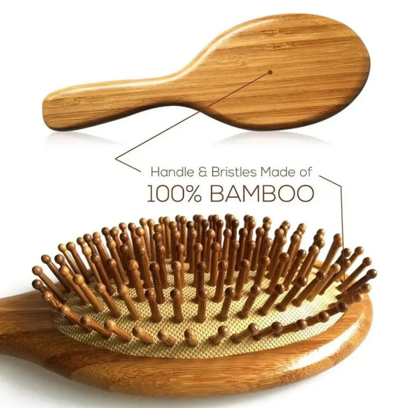 natural wooden hair comb hair loss scalp massage hair brush hair care ...