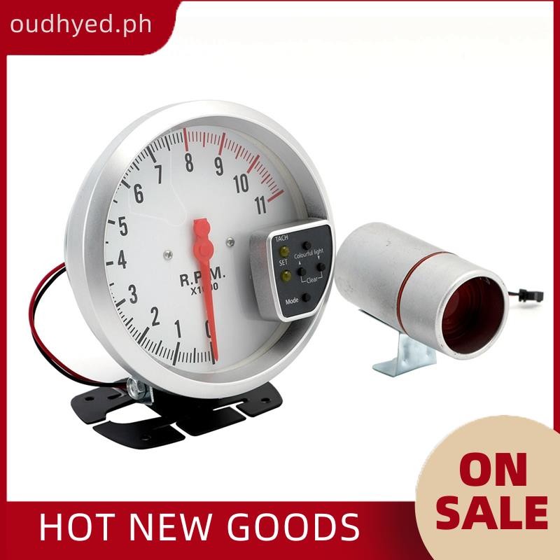 PHOU 5 Inch Car RPM 11000K Tachometer Gauge 7 Colors 12V Automotive ...