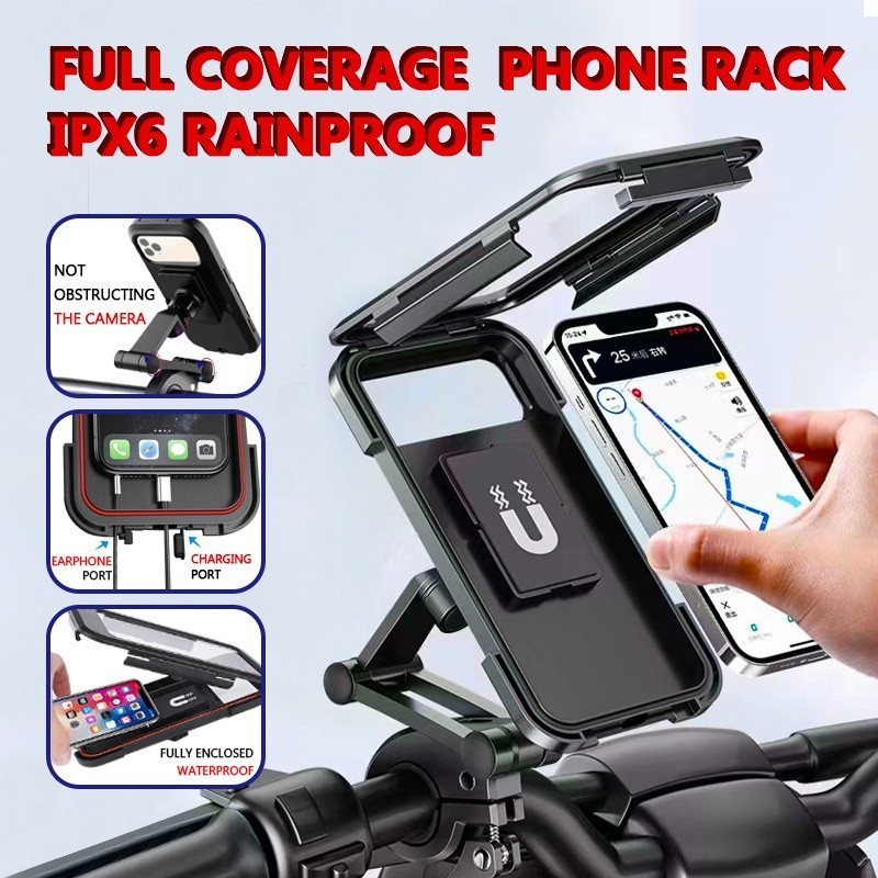 Adjustable Waterproof Motorcycle Bike Phone Holder TPU Touch Screen