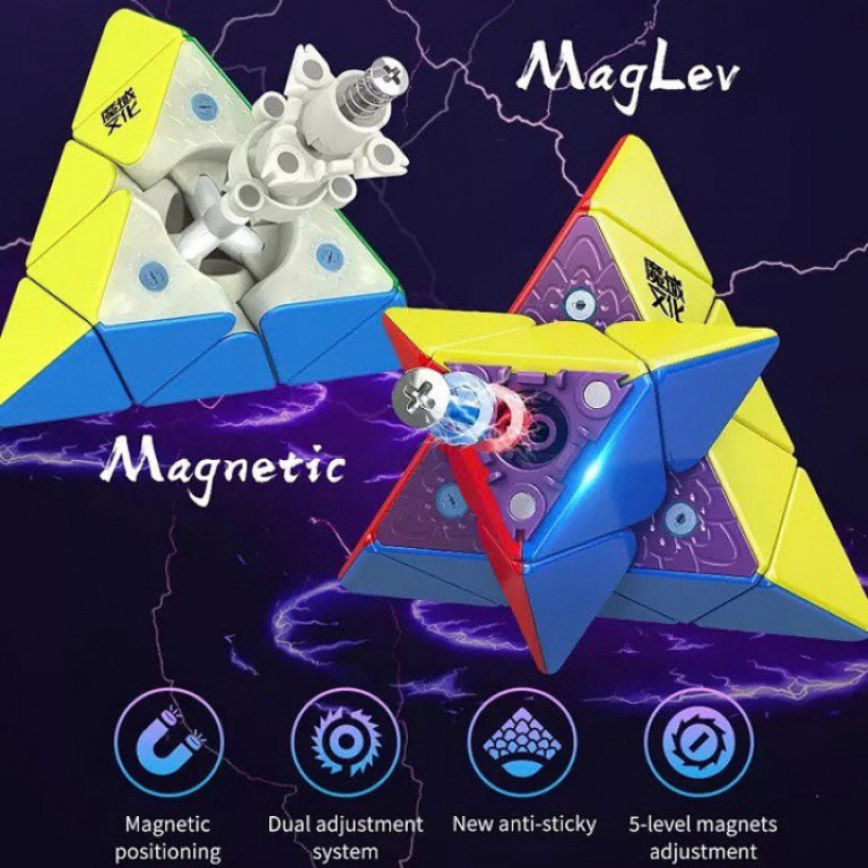 MoYu Weilong WRM Pyraminx 3x3 Magnetic MagLev Speed Cube Stickerless ...