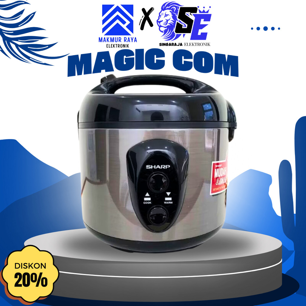 Sharp KS-N18MG Rice Cooker 1.8 Liter - Modern Design and 3D Warming ...