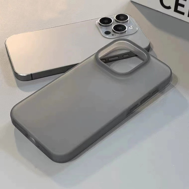 Ultra Thin Fashion Transparent Black Matte Case For IPhone 11 18 17 13 