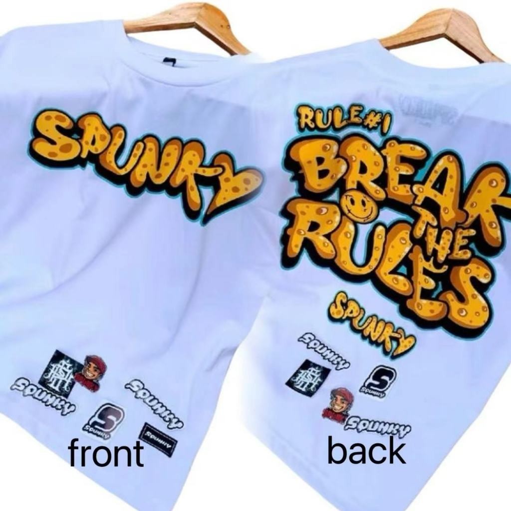 Spunky Break Rules Cotton T-Shirt for Men and Women Crew Neck Trendy ...