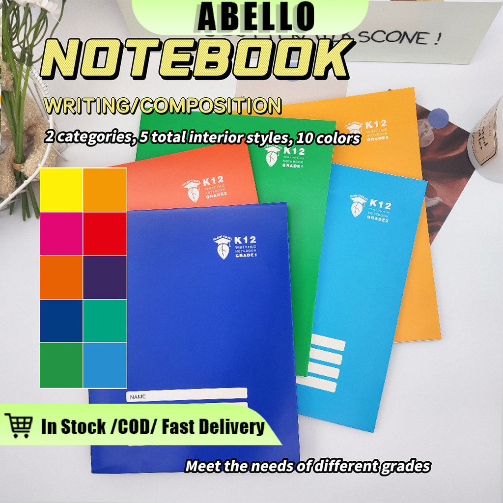 10Pcs K12 Writing Notebook Film Cover Grade 1 2 3 6.5