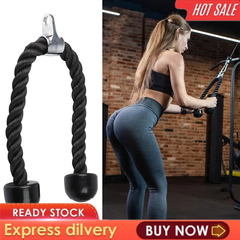 Tricep Rope Pull Down Cord For Bodybuilding Exercise Gym Workout for ...