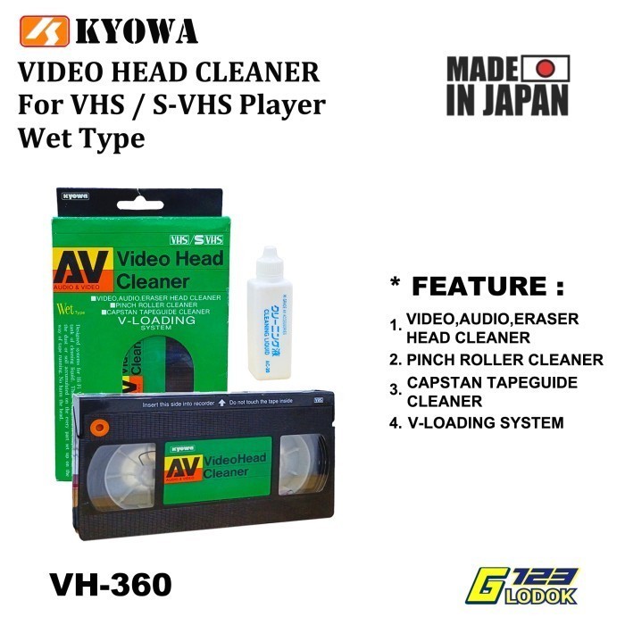 Video Head Cleaner Tape Cassette Wet System VCR VHS Player With Liquid ...
