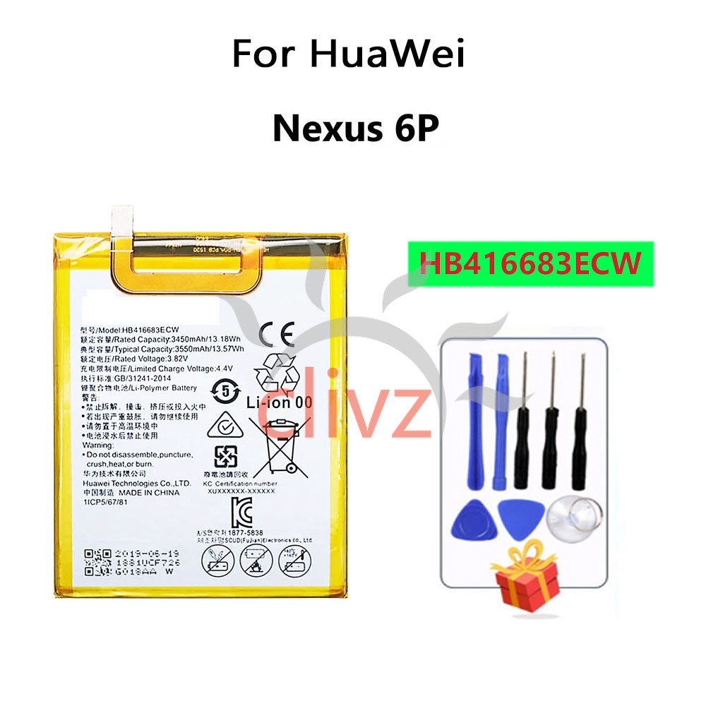 Batteria Cameron Sino Per Google Nexus 6P (A1/A2) - HB416683ECW Li-Polymer Nuova