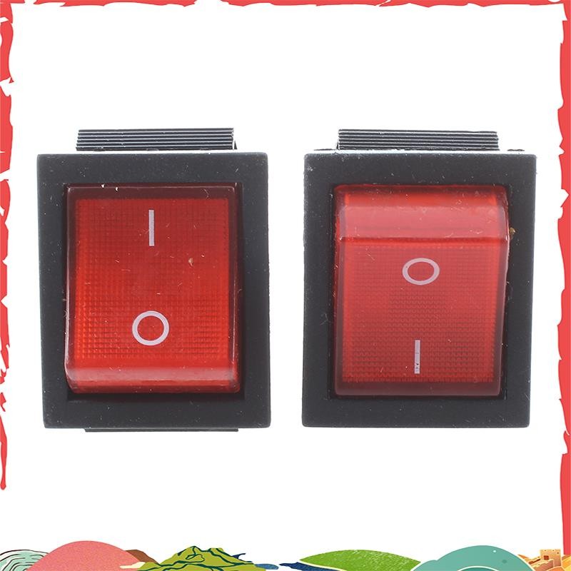16A/250VAC 20A/125VAC Red Indicator Light 4 Pin ON/OFF DPST Rocker ...