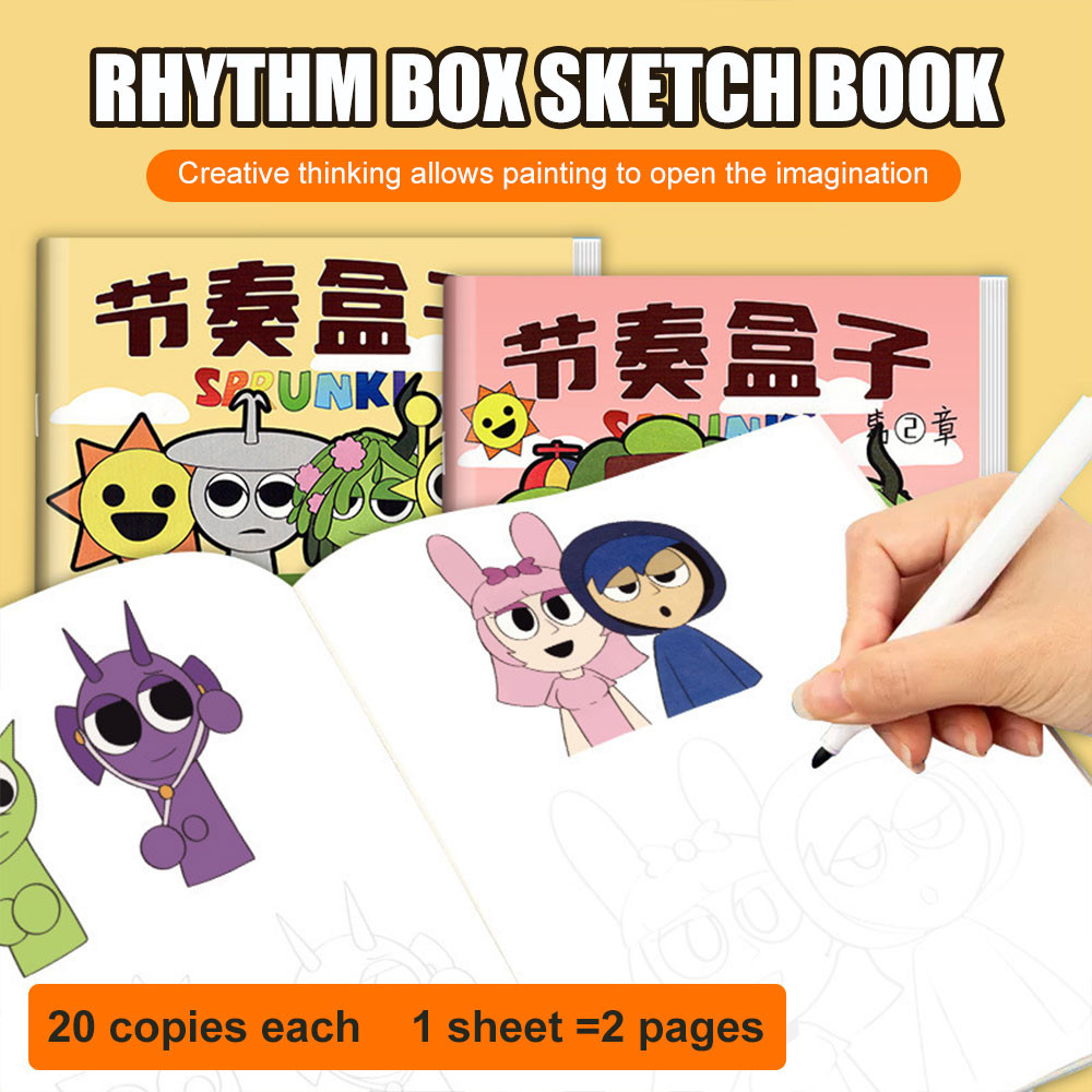 Sprunki Handwriting Book, Sprunki Drawing Stencils Set for Kids ...