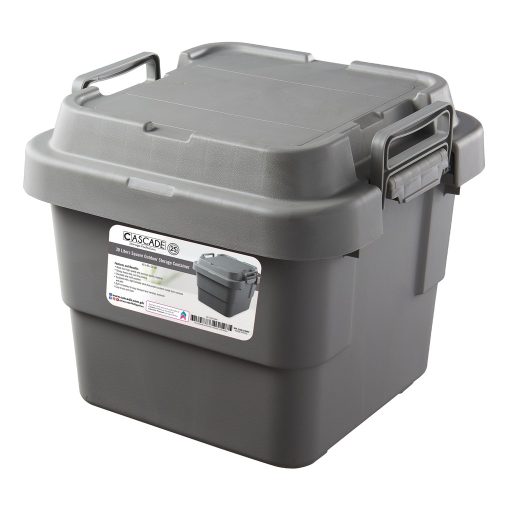CASCADE WF5063 30L STORAGE BOX OUTDOOR GRAY | Shopee Philippines