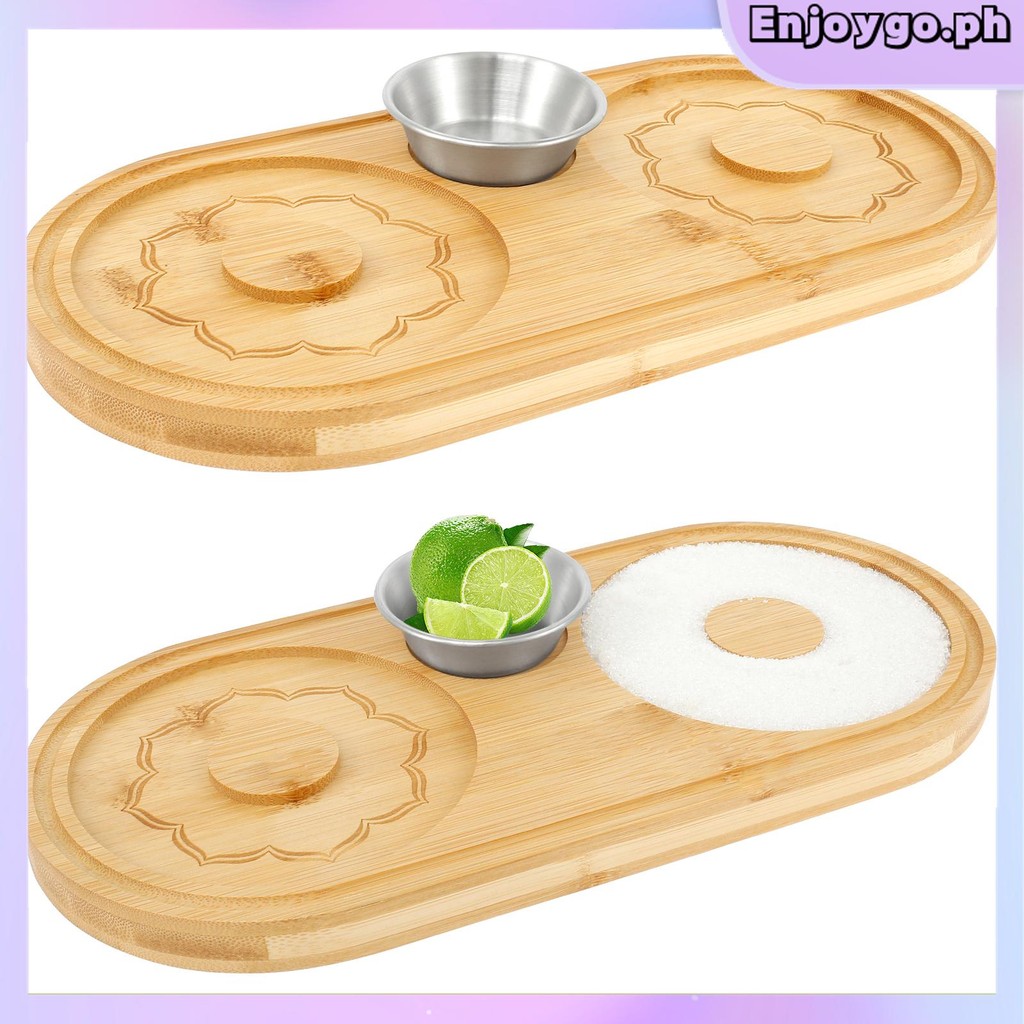 Margarita Salt Rimmer Set Bamboo Sugar and Salt Rimmer Set with ...