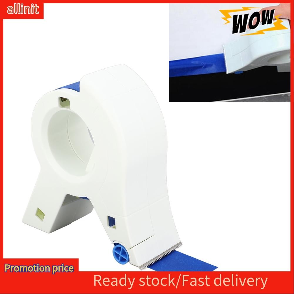 Masking Paint Tape Applicator Kit – 5 Roll Blue Painter's Tape + 3-Wheel Cutter, Portable Set For Trim, Windows & Doors