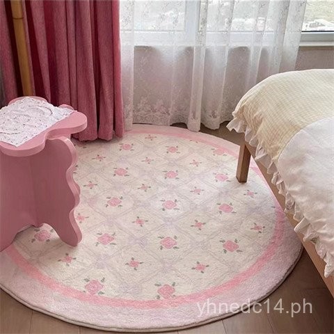 Round Carpet Modern Simple Nordic Desk Chair Dressing Table Computer ...