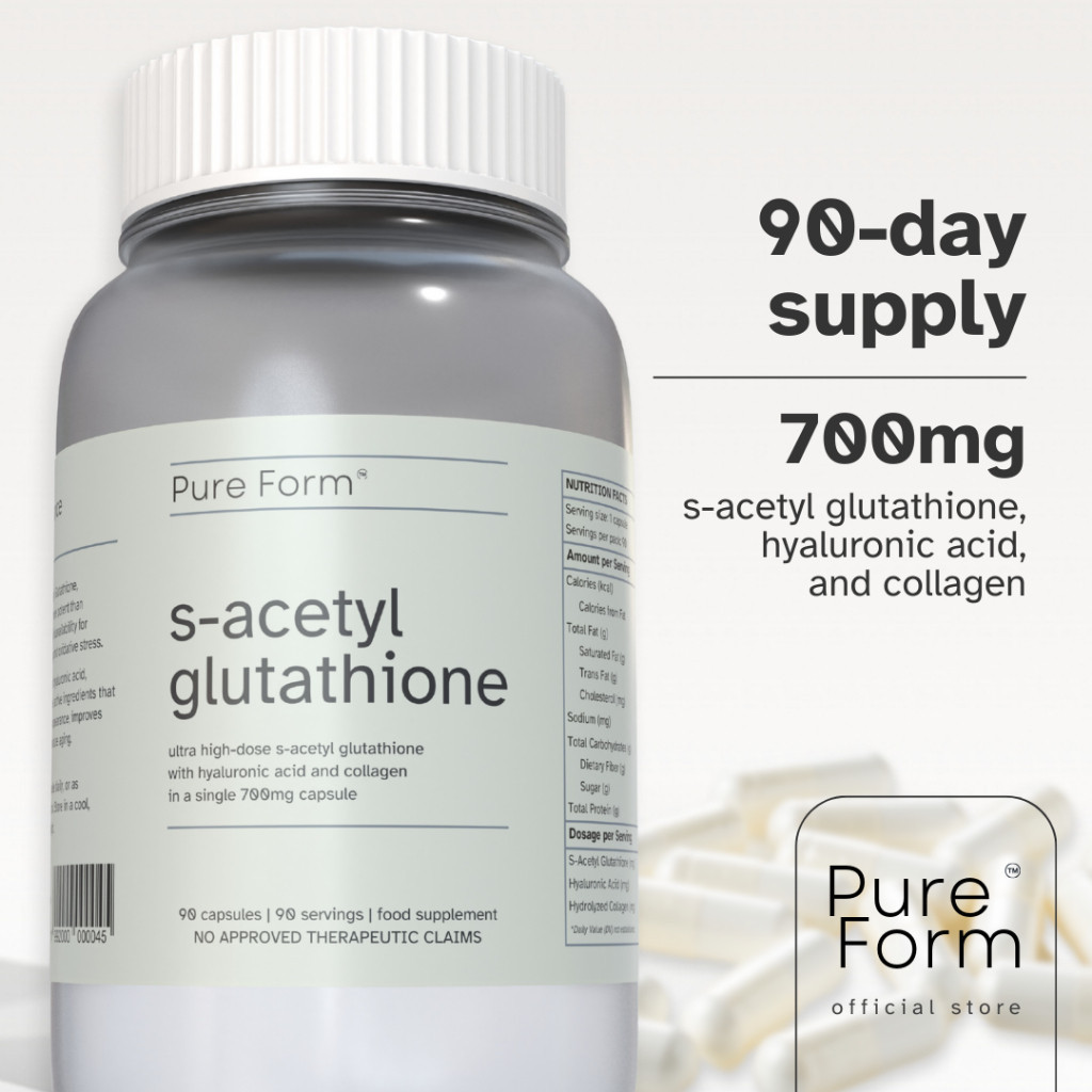 SALE！！Pure Form S-Acetyl Glutathione 90 Capsules | Shopee Philippines