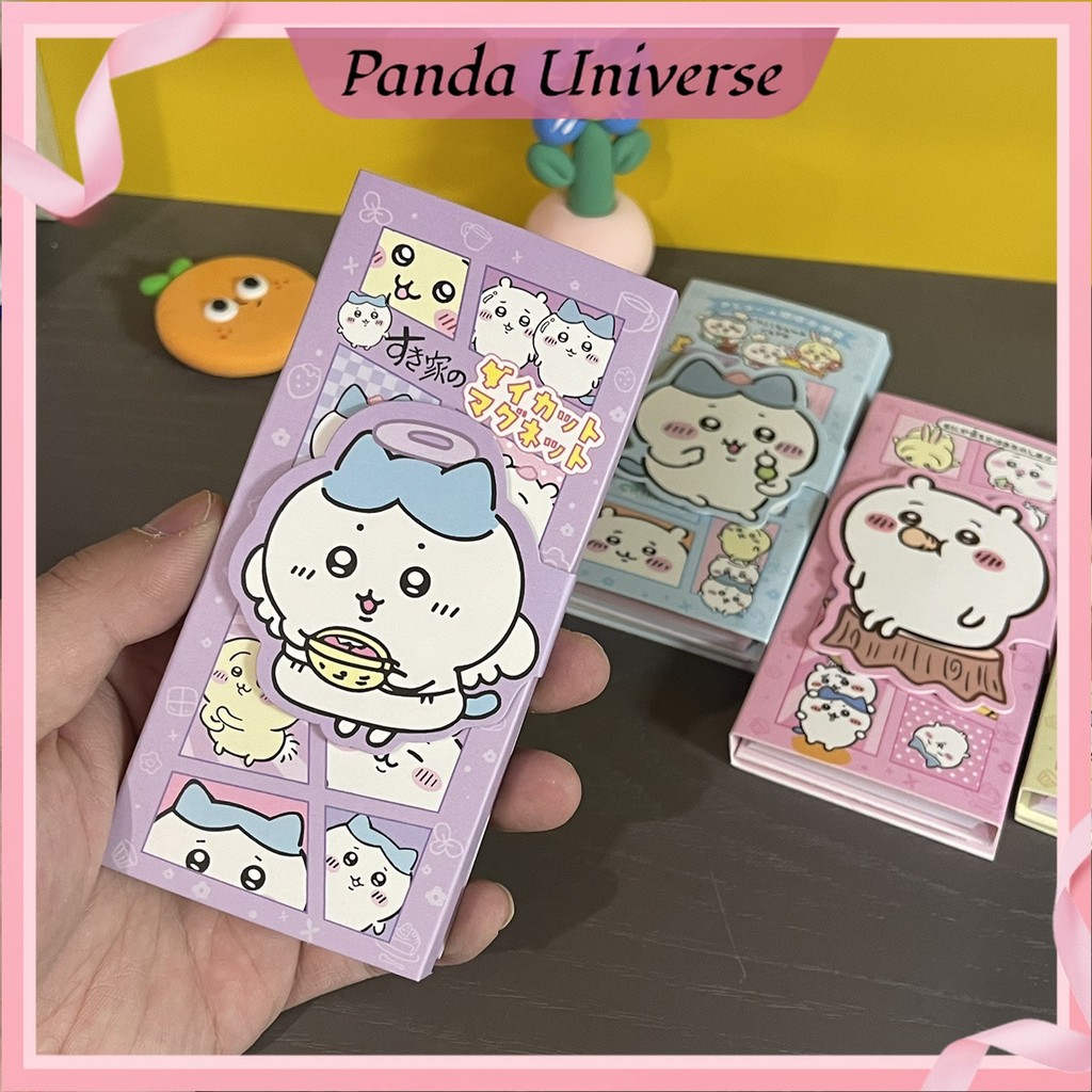 Chiikawa cute cartoon three-fold magnetic buckle book student handbook ...