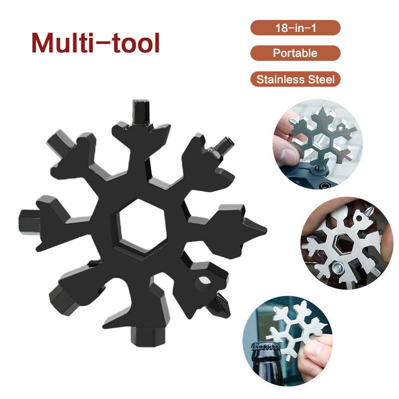 Universal Portable 18in1 Snowflake Torque Wrench Multi Tool Stainless ...