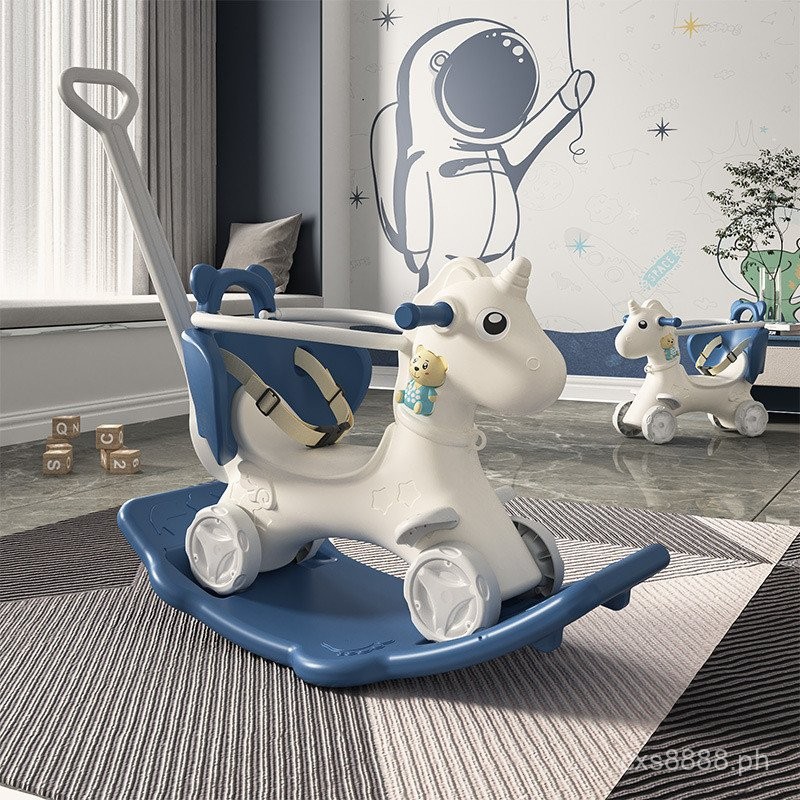 Trojan Horse Children's Rocking Horse Multi-Functional Luge Two-in-One ...