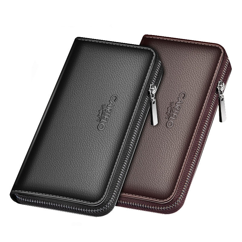 UOYI Men's Wallet Long Large Capacity Embossed Fashion Wallet Multiple ...