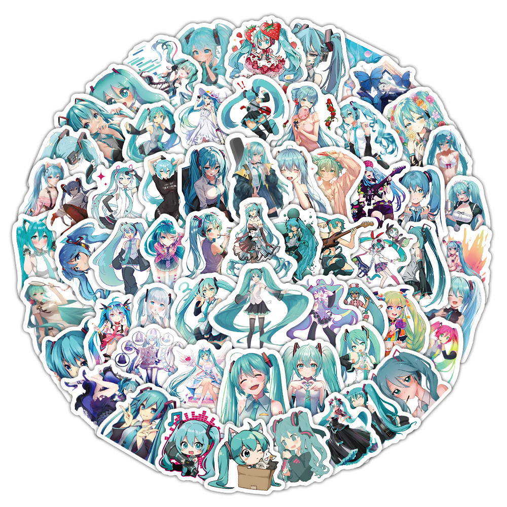 100 pcs Hatsune Miku Cartoon Waterproof PVC Stickers | Shopee Philippines