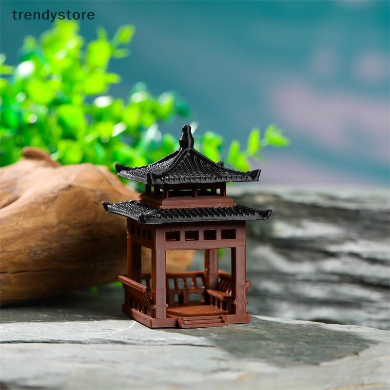 3 Mini Statue Pagoda In Pietra Per Giardino Zen | Lanterne Giapponesi In Miniatura Per Bonsai E Acquari - Foto 8
