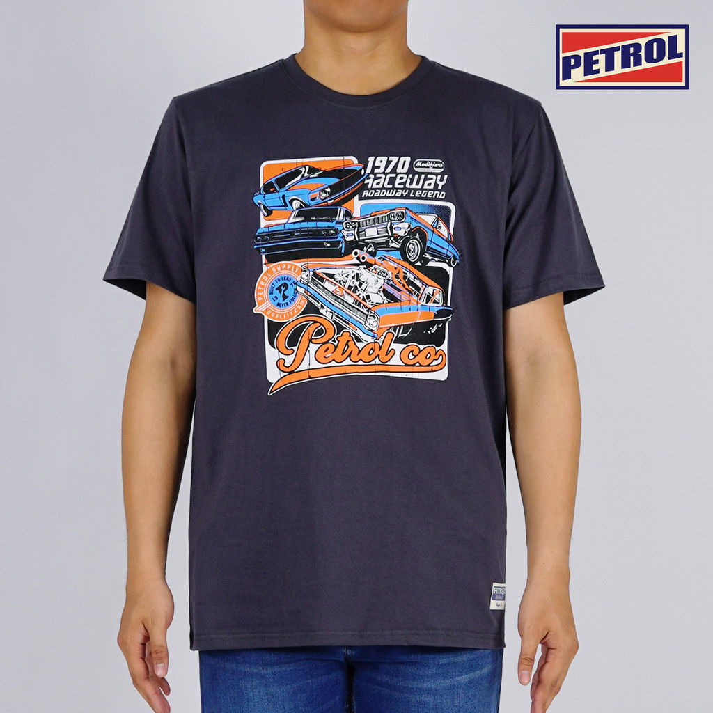 Petrol Mens Basic Tees Slim Fit 176909-U (Charcoal) | Shopee Philippines